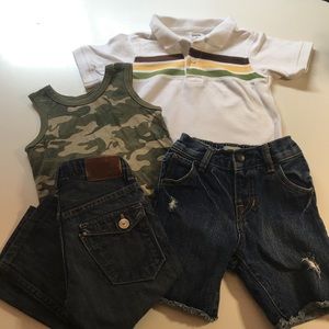 2/$18 Boys Jeans, Muscle and Polo Shirt Set 18-24M
